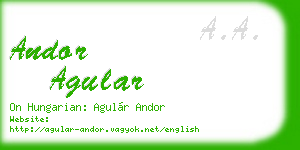 andor agular business card